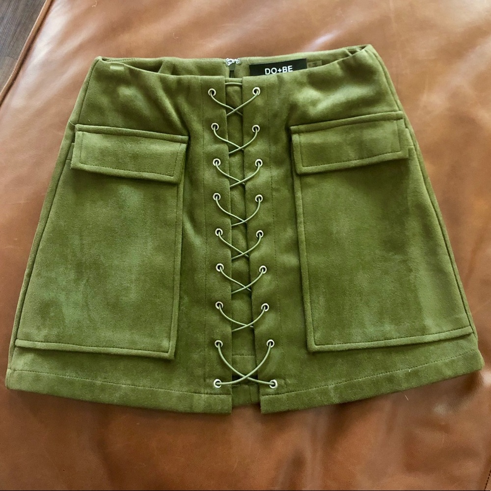DO+BE Faux Suede Mini Skirt